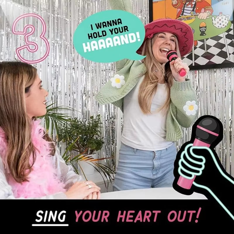 Lucky Egg Exciting Grab the Mic the Family Karaoke Game Multiplayer Players Board Game for Bad Singers Lyric Cards